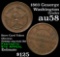 1863 George Washington obverse F#630c-12a/1132 R8 Store Card Token Grades Choice AU/BU Slider