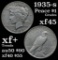 1935-s Peace Dollar $1 Grades xf+