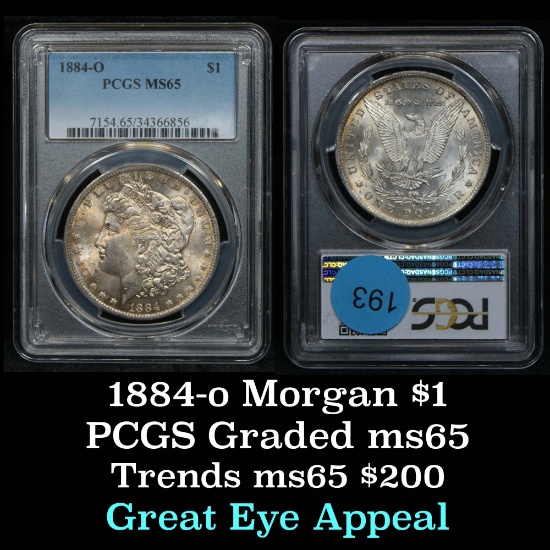 PCGS 1884-o Morgan Dollar $1 Graded ms65 By PCGS