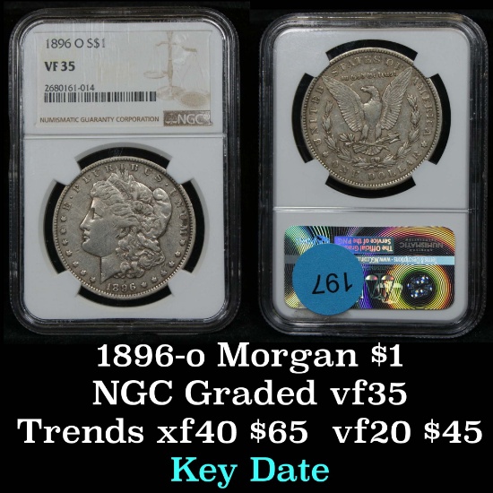 NGC 1896-o Morgan Dollar $1 Graded vf35 by NGC