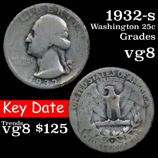 1932-d Washington Quarter 25c Grades vg, very good