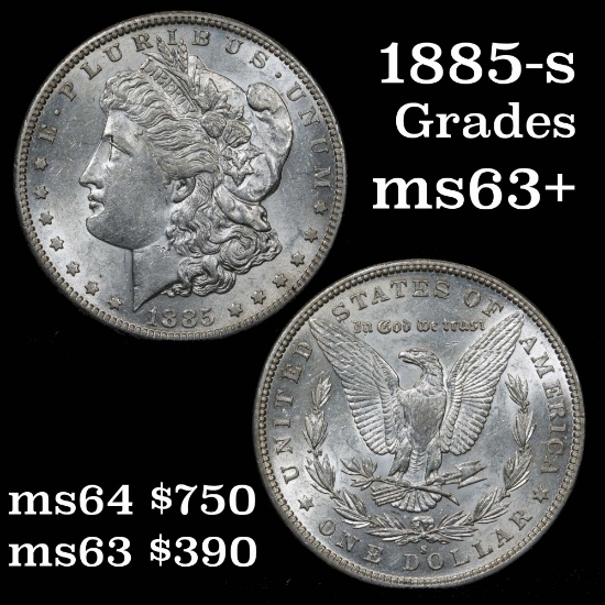 Key date 1885-s Morgan Dollar $1 Grades Select Unc (fc)