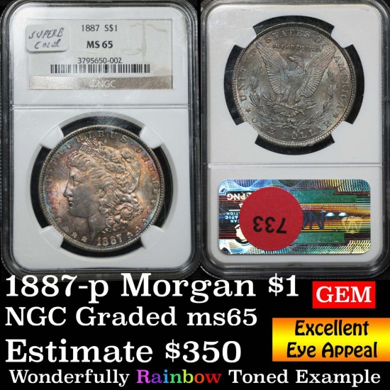 NGC 1887-p Morgan Dollar $1 Graded ms65 by NGC
