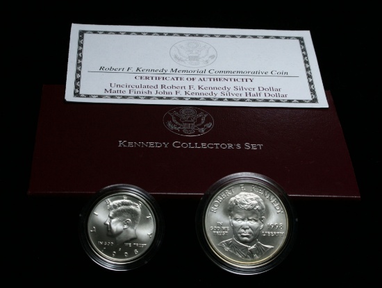 RARE 1998 US Mint Silver Uncirculated Kennedy Collector Set with Box & COA  (fc)