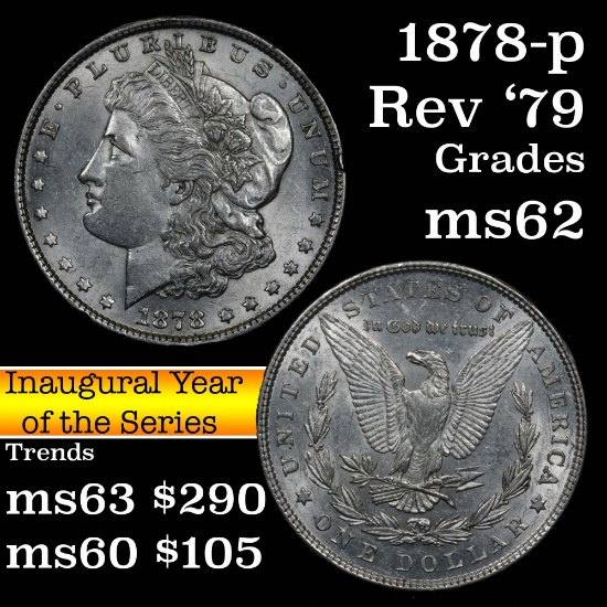 1878-p Rev '79 Morgan Dollar $1 Grades Select Unc (fc)