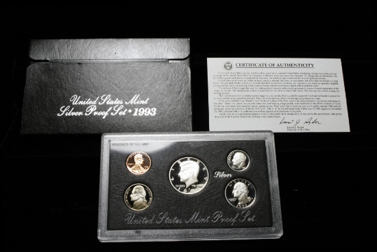 1993 United States Mint Silver Proof Set Black Box proof set