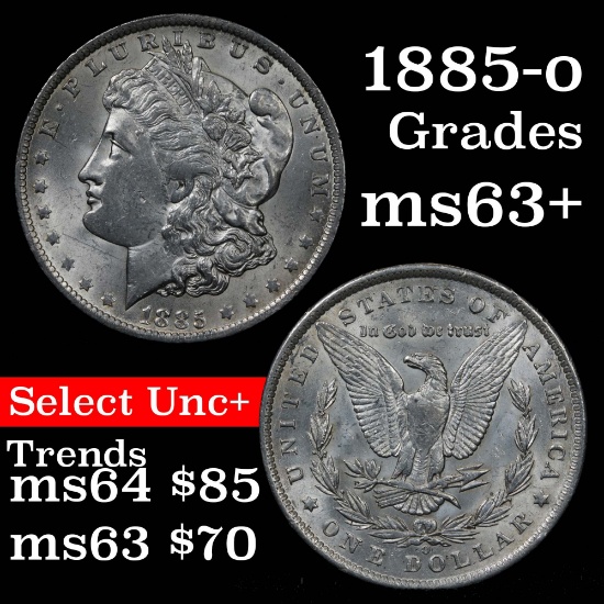 1885-o Morgan Dollar $1 Grades Select+ Unc