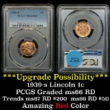 PCGS 1939-s Lincoln Cent 1c Graded ms66 RD By PCGS