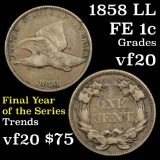 1858 LL Flying Eagle Cent 1c Grades vf, very fine