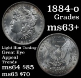 1884-o Morgan Dollar $1 Grades Select+ Unc