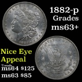 1882-p Morgan Dollar $1 Grades Select+ Unc