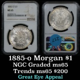 NGC 1885-o Morgan Dollar $1 Graded ms65 By NGC