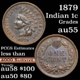 1879 Indian Cent 1c Grades Choice AU