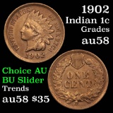 1902 Indian Cent 1c Grades Choice AU/BU Slider