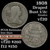 1808 Draped Bust Half Cent 1/2c Grades vf, very fine (fc)