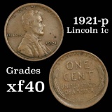 1921-p Lincoln Cent 1c Grades xf