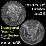 1878-p 7tf Morgan Dollar $1 Grades Choice AU/BU Slider