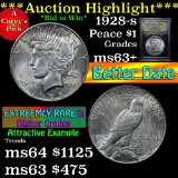 ***Auction Highlight*** 1928-s Peace Dollar $1 Graded Select+ Unc by USCG (fc)