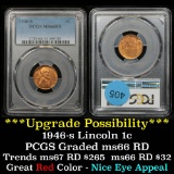 PCGS 1946-s Lincoln Cent 1c Graded ms66 RD By PCGS