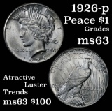 1926-p Peace Dollar $1 Grades Select Unc