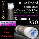 PQ 1962 Proof Jefferson nickel roll