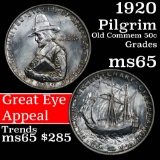 1920 Pilgrim Old Commem Half Dollar 50c Grades GEM Unc (fc)