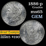 1886-p Morgan Dollar $1 Grades GEM Unc