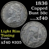 1836 Capped Bust Half Dollar 50c Grades xf (fc)