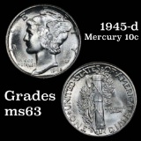 1945-d Mercury Dime 10c Grades Select Unc