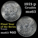 1921-p Morgan Dollar $1 Grades Select Unc