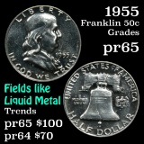 1955 Proof Franklin Half Dollar 50c Grades GEM Proof