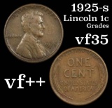 1925-s Lincoln Cent 1c Grades vf++