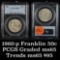 PCGS 1960-p Franklin Half Dollar 50c Graded ms65 By PCGS