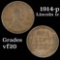 1914-p Lincoln Cent 1c Grades vf, very fine