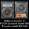 PCGS 1940-s Lincoln Cent 1c Graded ms66 RD By PCGS