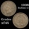 1908 Indian Cent 1c Grades xf+