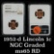 NGC 1952-d Lincoln Cent 1c Graded ms65 RD By NGC