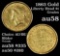 1853-p Liberty Head Gold Dollar $1 Grades Choice AU/BU Slider (fc)