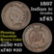 1897 Indian Cent 1c Grades xf+