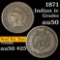 1871 Indian Cent 1c Grades vf, very fine (fc)