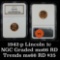 NGC 1942-p Lincoln Cent 1c Graded ms66 RD By NGC