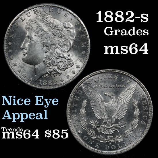 1882-s Morgan Dollar $1 Grades Choice Unc