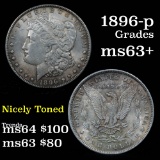 1896-p Morgan Dollar $1 Grades Select+ Unc
