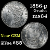 1886-p Morgan Dollar $1 Grades Choice Unc