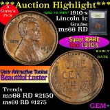 ***Auction Highlight*** 1910-s Lincoln Cent 1c Graded GEM+ Unc RD by USCG (fc)