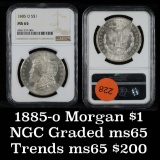 NGC 1885-o Morgan Dollar $1 Graded ms65 By NGC (fc)