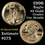1996 Eagle Gold $5 Grades unc Details