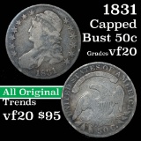 1831 Capped Bust Half Dollar 50c Grades vf, very fine