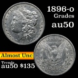 1896-o Morgan Dollar $1 Grades AU, Almost Unc