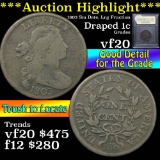 1803 Sm date, Lg Fraction Draped Bust Large Cent 1c Graded vf, very fine by USCG (fc)